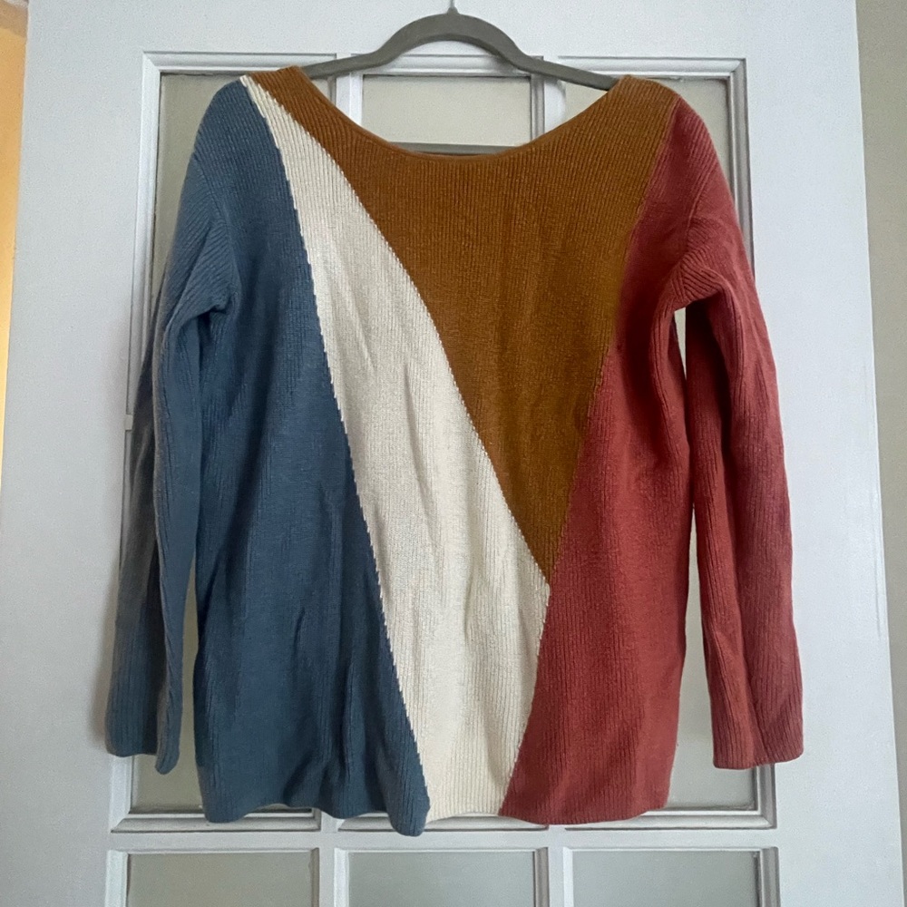 Sezane Multicolor Crew Neck Sweater - wool/cotton